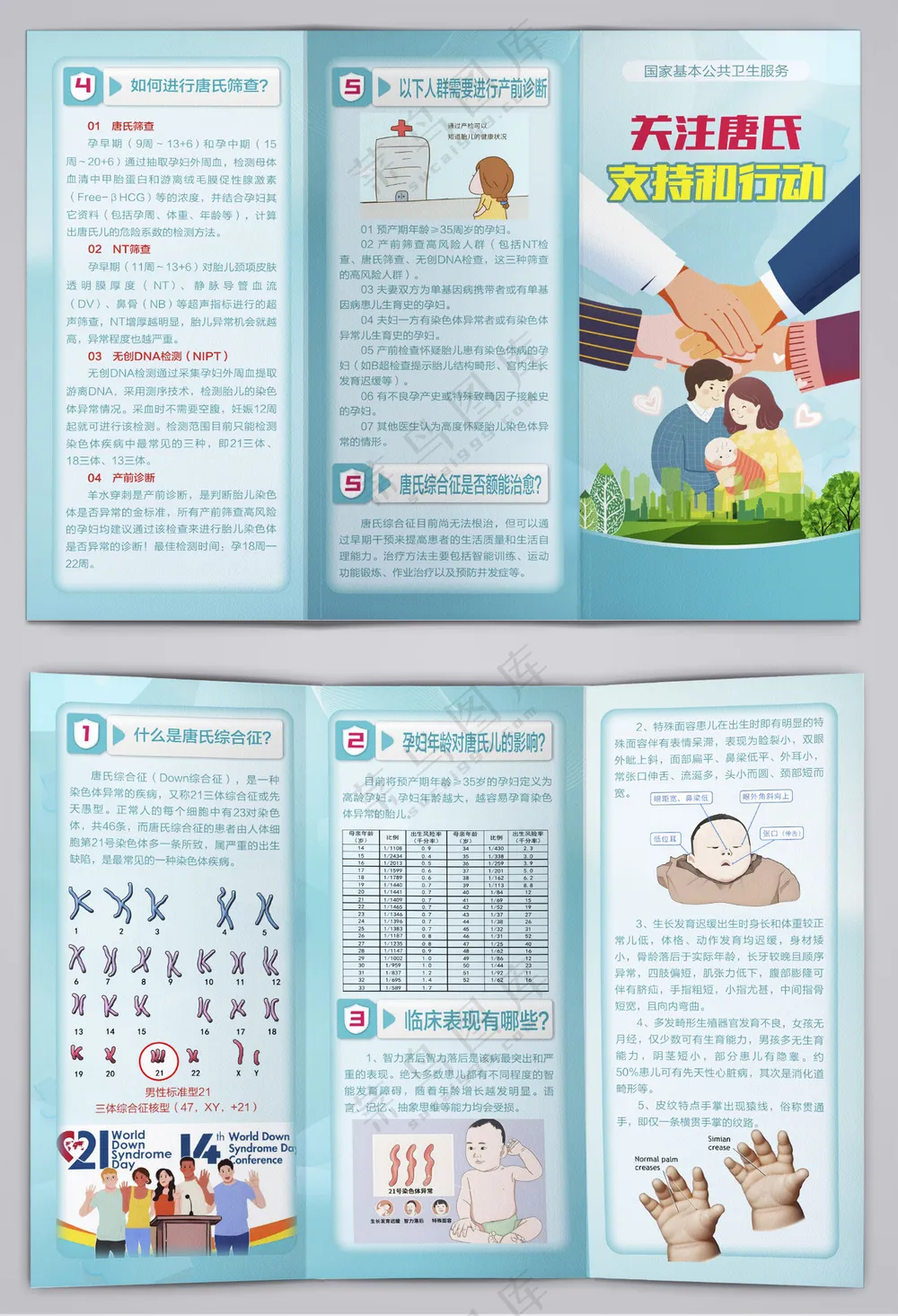 世界唐氏综合支持和行动三折页