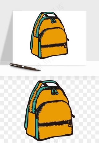 卡通书包背包双肩包png免抠