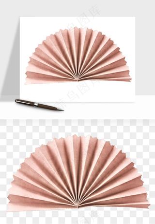 古风扇子元素png免抠