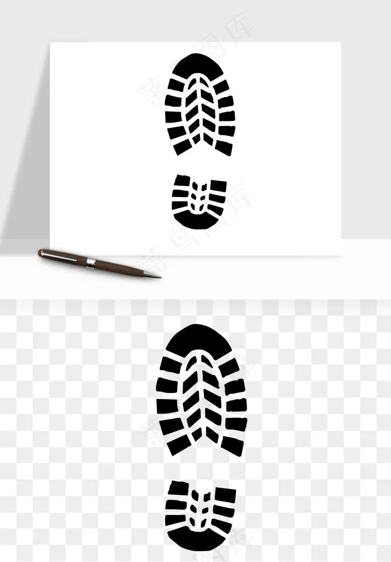 脚印脚丫鞋印png免抠