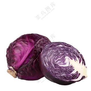紧实手感的紫甘蓝蔬菜免抠图片素材