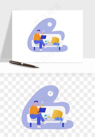 立体2.5d科技商务png免抠