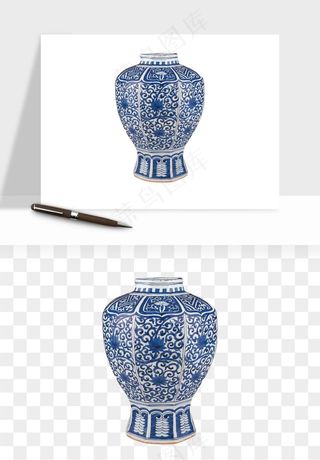 青花瓷陶瓷png免抠