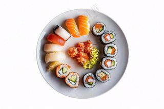 各类寿司三文鱼寿司日本料理摄影图免抠