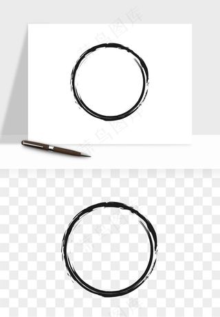 墨迹水墨圆圈圆环边框