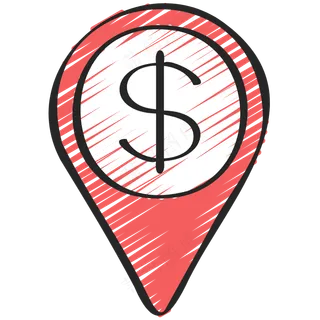 地点标 铅笔手绘图标 icon