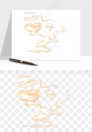 国潮祥云海浪云层云彩png免抠