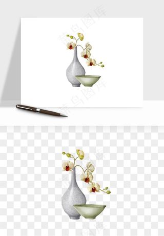 花瓶摆件花艺png免抠图
