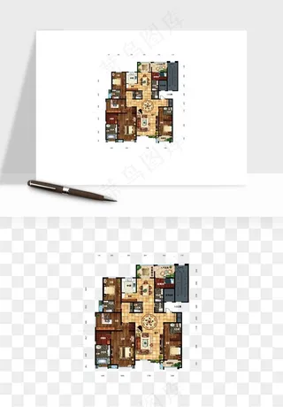 楼盘户型建筑图png免抠