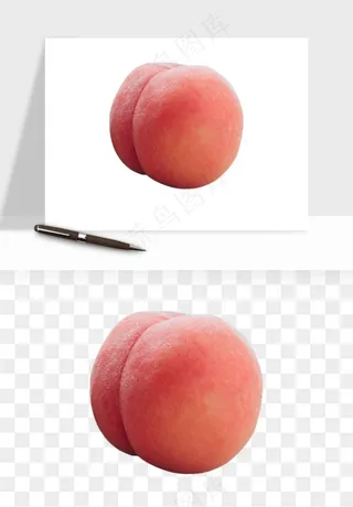 桃子油桃黄桃水果png免抠