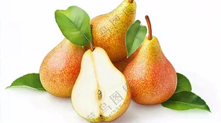 新鲜水果梨子摄影图