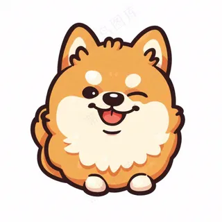 小狗宠物动物卡通插画免抠