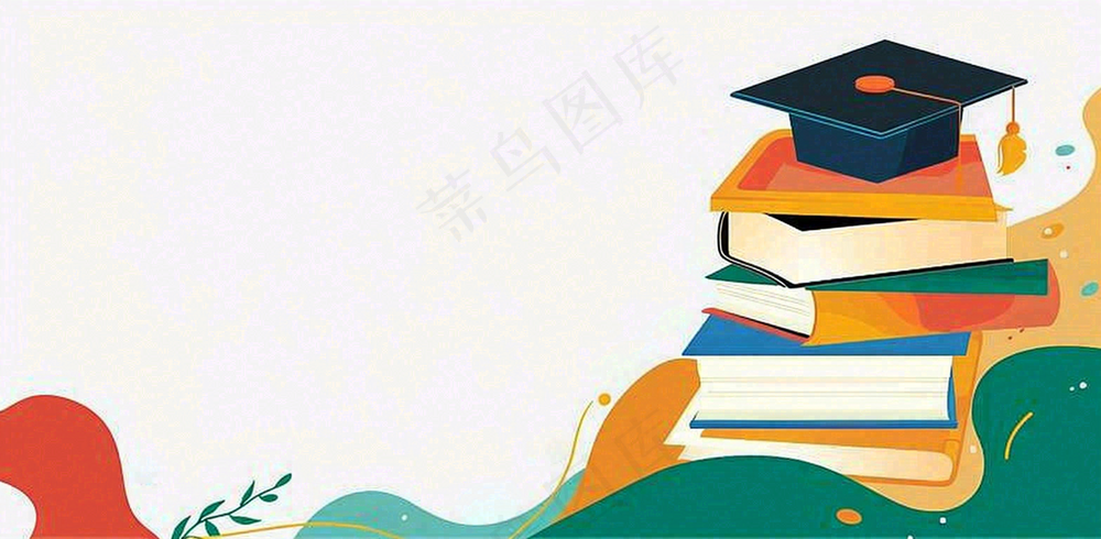 学生毕业季考试青春插画背景