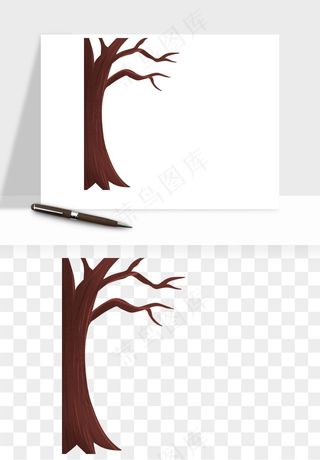 卡通树干枯树树林png免抠