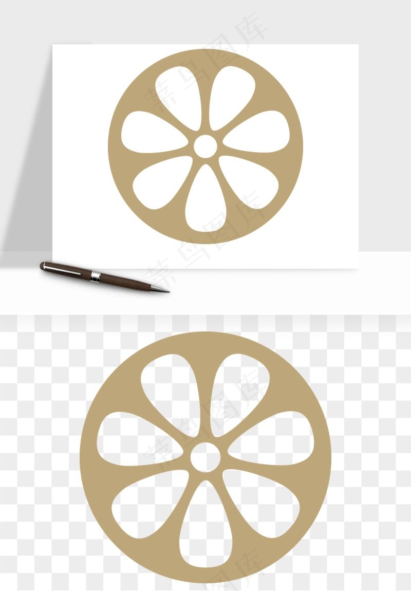 中式镂空古典图案png免抠