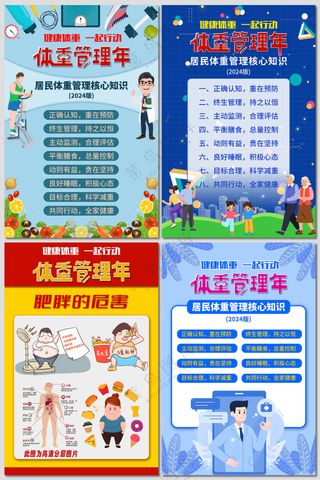 居民体重管理核心知识海报