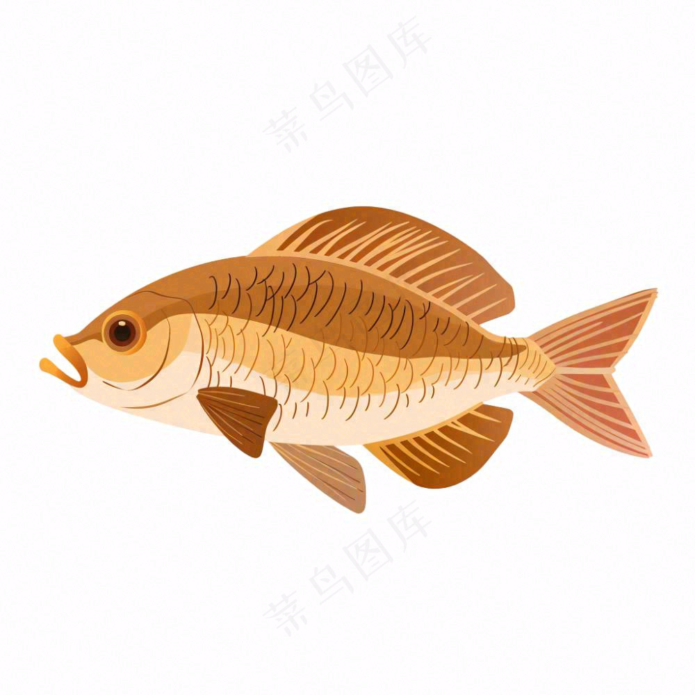 海洋鱼类海鲜卡通插画免抠