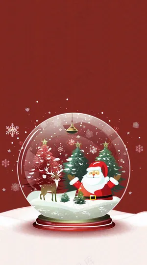 圣诞节卡通插画背景