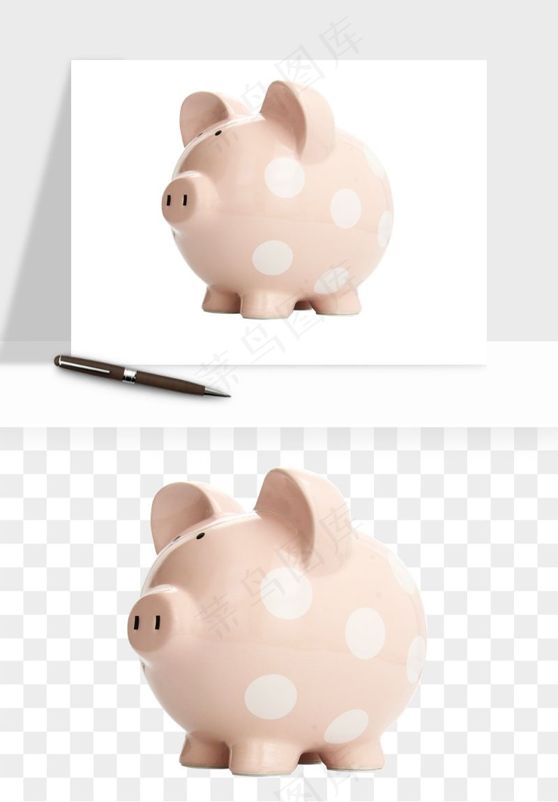 存钱罐理财金猪png免抠