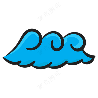 海浪 手绘简笔画