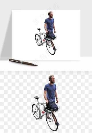 骑行人物自行车手png免抠