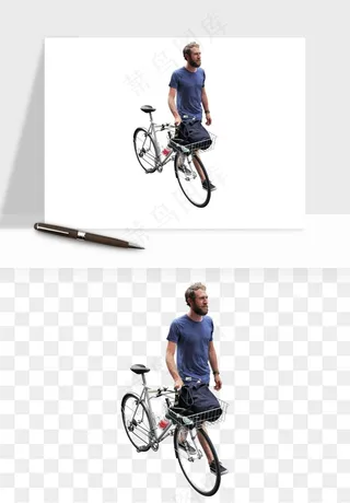 骑行人物自行车手png免抠