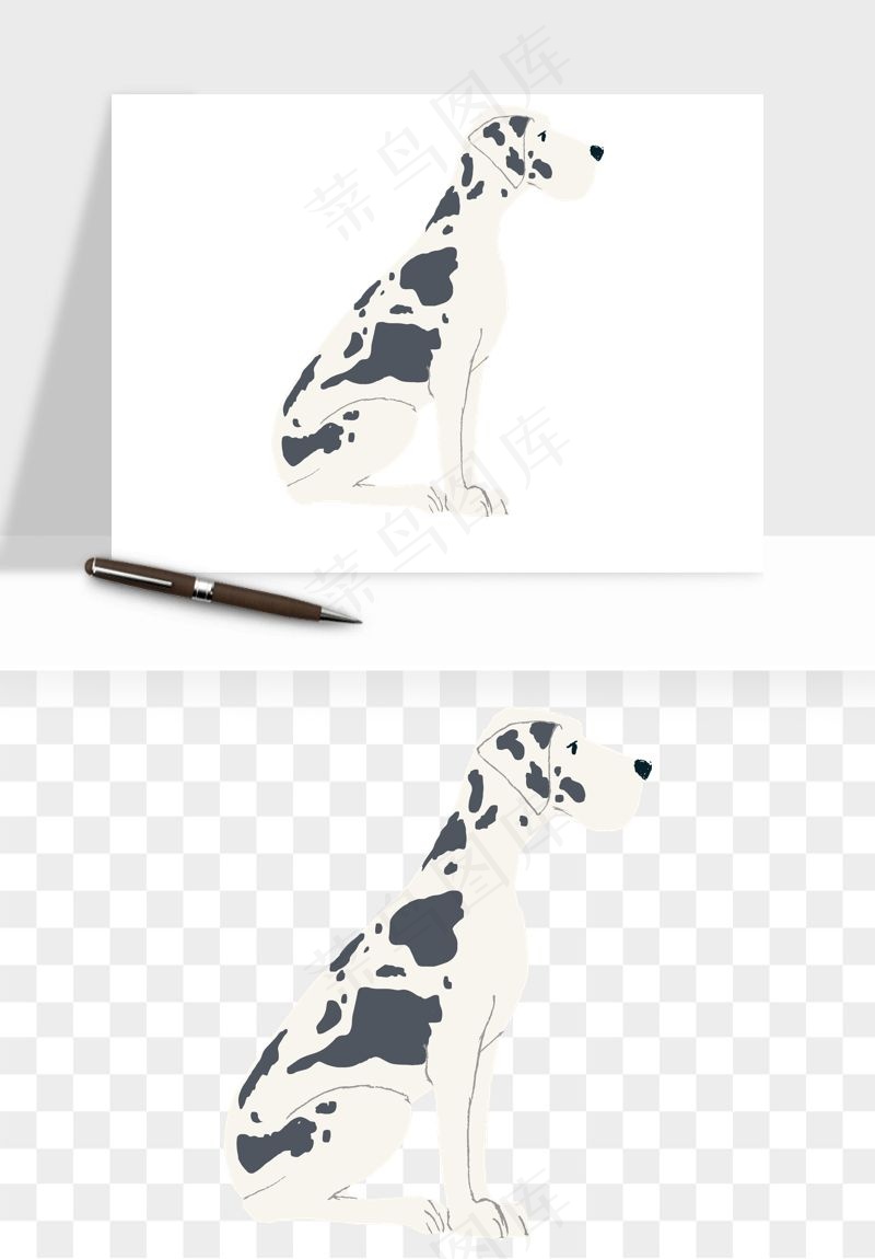 手绘狗狗宠物png免抠