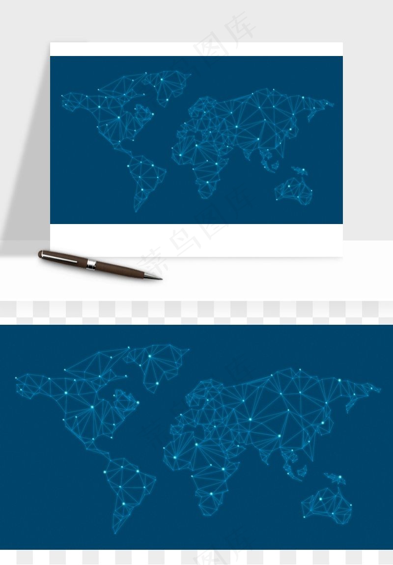 世界地图矢量png免抠