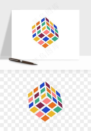 游戏魔方玩具png免抠