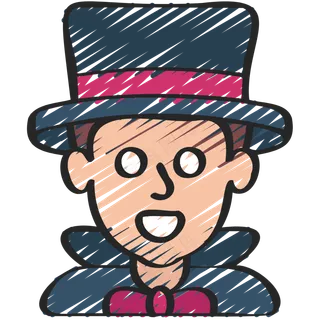 魔术师 铅笔手绘图标icon