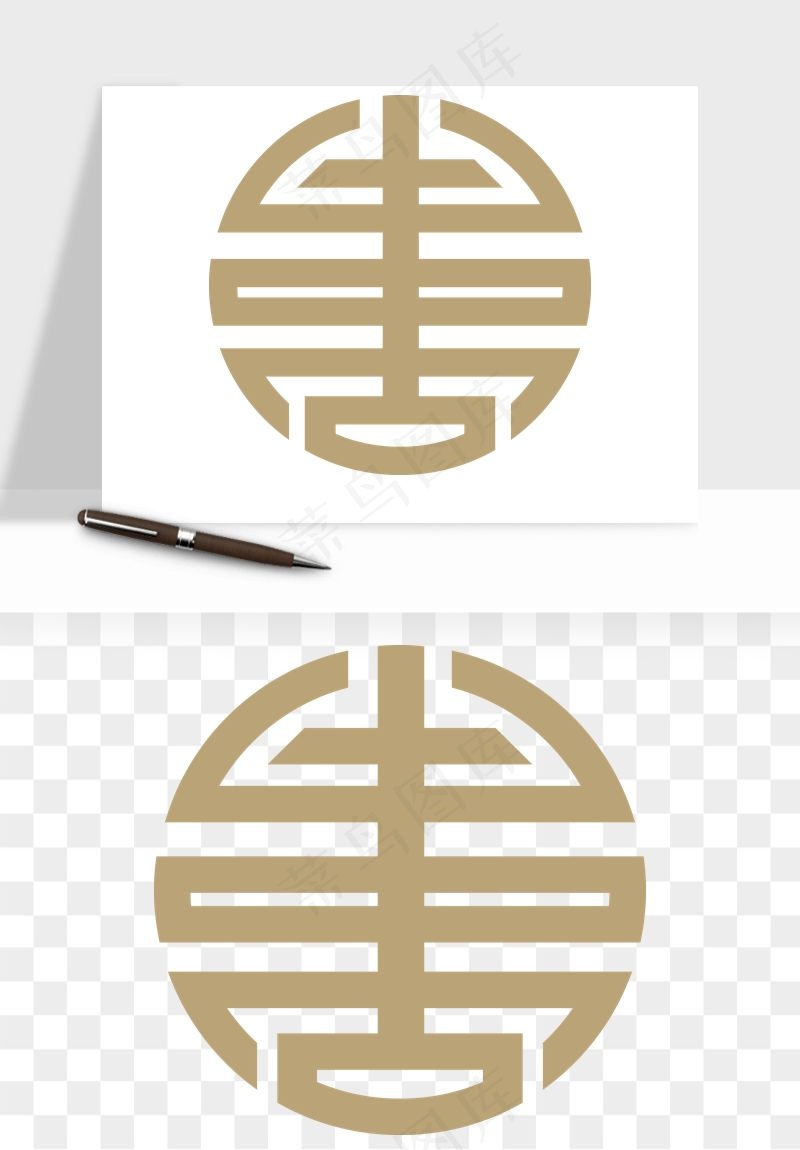 中式镂空古典图案png免抠