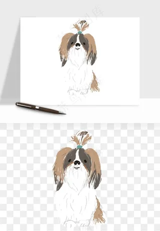 手绘狗狗宠物png免抠