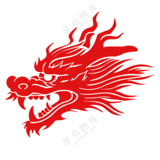 龙头剪纸  免扣素材
