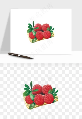 杨梅采摘水果png免抠