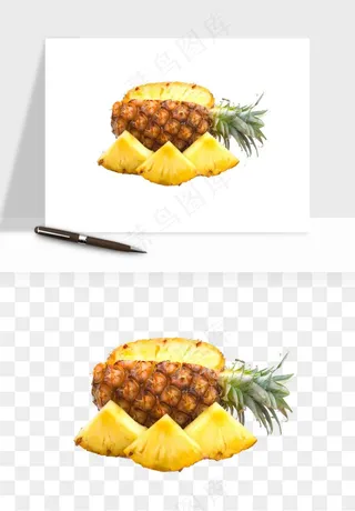 菠萝水果png免抠