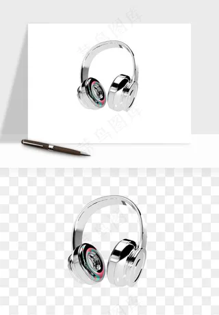 立体潮流金属质感小装饰png免抠