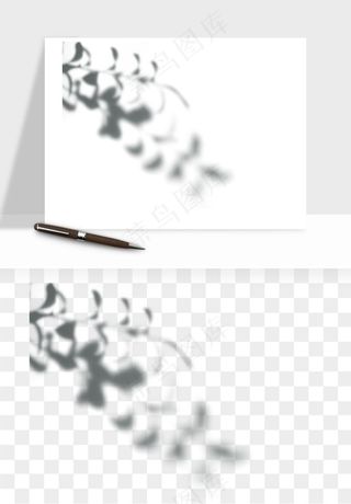 阴影植物窗户投影免抠元素