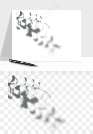 阴影植物窗户投影免抠元素