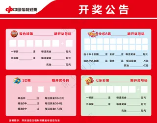 中国福利彩票 开奖公告