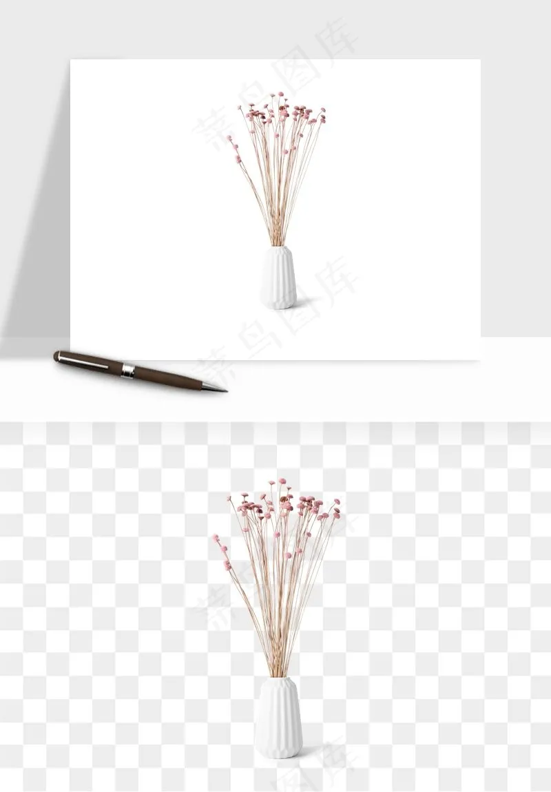 花瓶摆件花艺png免抠图