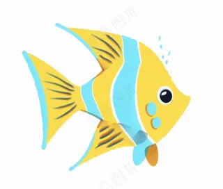 海洋鱼类海鲜卡通插画免抠