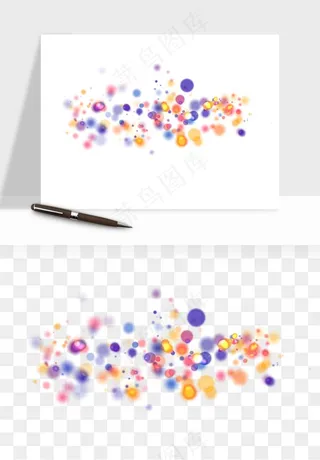 彩色光斑梦幻光点png免抠