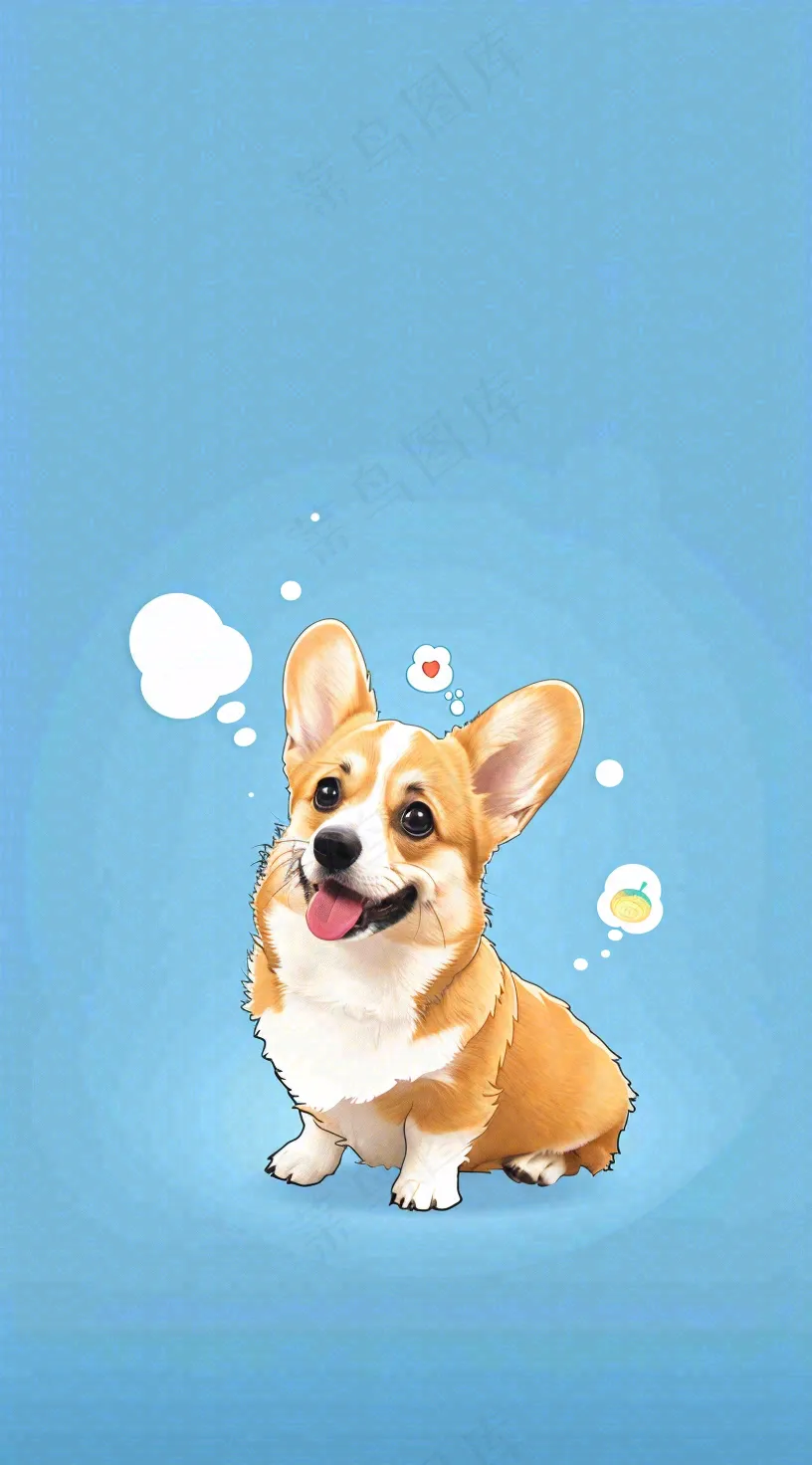 猫狗宠物店宣传卡通插画背景