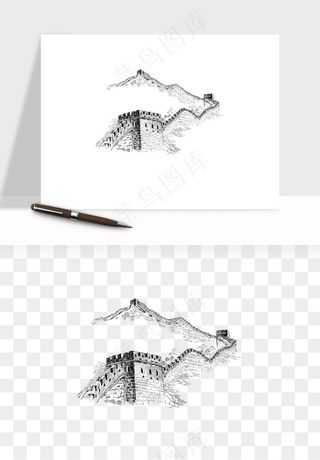 万里长城png免抠