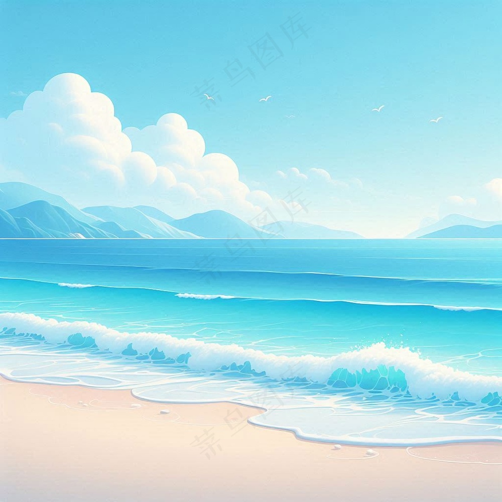 海岸线高清背景