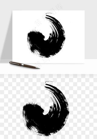墨迹水墨圆圈圆环边框