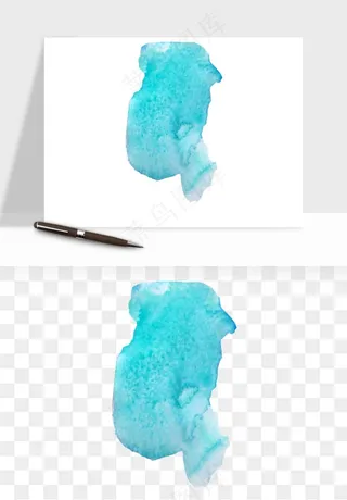 水彩泼墨涂鸦墨迹元素png免抠