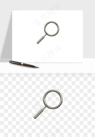 立体潮流金属质感小装饰png免抠