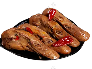 卤鸭头  透明素材