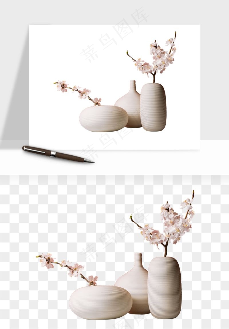花瓶摆件花艺png免抠图